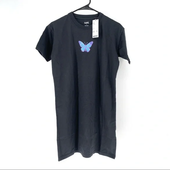 UA X Girl Butterfly Short Sleeve T-Shirt Dress - Picture 2 of 7